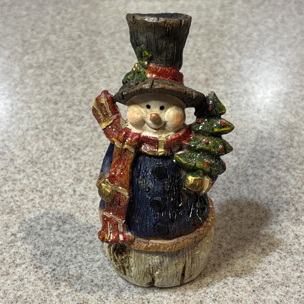 Assorted Snowmen Figurines and Christmas candle holder with PartyLite tea-light - Picture 5 of 6